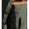 Men's Black and Grey Nylon and Mesh Combo Racer Jacket with Armor