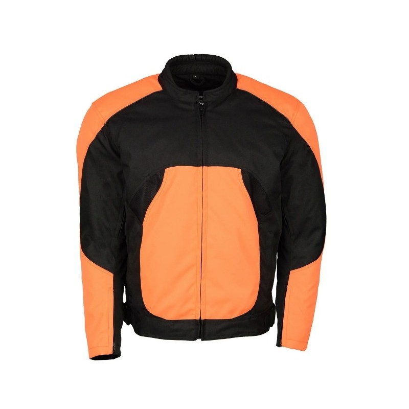 Mens Nylon Racer Jacket with Reflective Piping