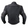 Men's Matte Black 'Street' Motorcycle Leather Protective Jacket with CE Armor