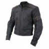 Men's Matte Black 'Street' Motorcycle Leather Protective Jacket with CE Armor