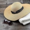 Sun Hat with Wide Brim—Foldable Straw Beach Hat UPF 50