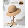 Womens Wide Brim Sun Hat with Wind Lanyard UPF Summer Straw