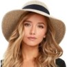 Women Summer Wide Brim UV UPF 50+ Straw Beach Hat