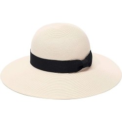 Star Paris Sun Beach Wide Brim Straw Hat Fine Braid UPF50+