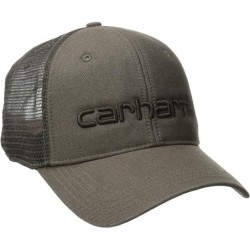 Carhartt Men's Canvas Mesh-Back Logo Graphic Cap