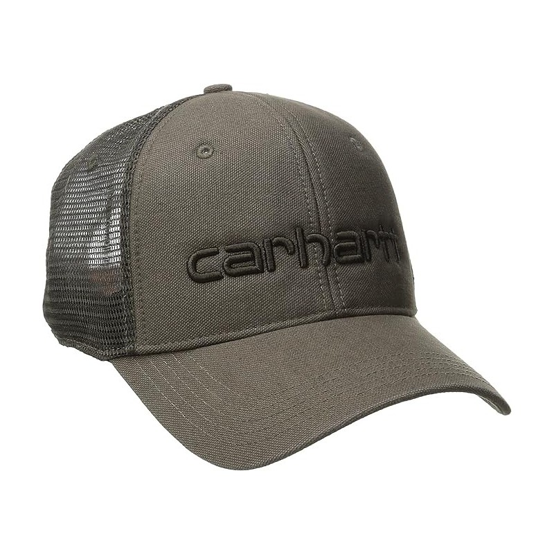 Carhartt Men's Canvas Mesh-Back Logo Graphic Cap