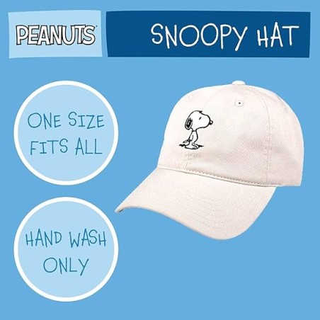 Concept One Peanuts Snoopy Dad Hat, Adult Baseball Cap with Curved Brim