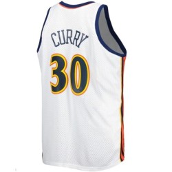 Men's Golden State Warriors Stephen Curry Mitchell & Ness White Big & Tall Hardwood Classics 2008/09 Swingman Jersey