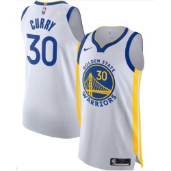 Men's Golden State Warriors Stephen Curry Nike White Authentic Jersey - Association Edition