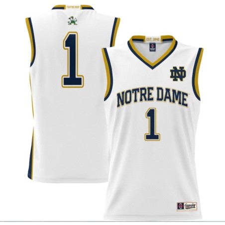 White Notre Dame Fighting Irish Lightweight Basketball Jersey