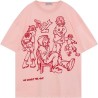 Cartoon Printed Womens Oversized Vintage Tees Men Unisex  Shirts