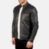 Ionic Black Leather Jacket In Stock Size 2XL