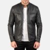 Ionic Black Leather Jacket In Stock Size 2XL