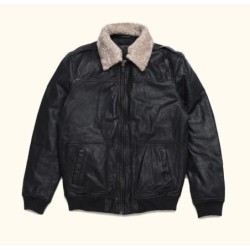 MAVERICK LEATHER BOMBER JACKET In Stock Size XL