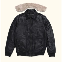 MAVERICK LEATHER BOMBER JACKET In Stock Size XL