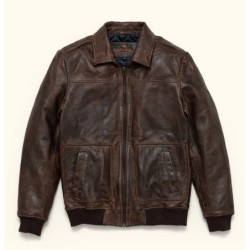 MAVERICK LEATHER BOMBER JACKET In Stock Size XXL