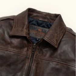 MAVERICK LEATHER BOMBER JACKET In Stock Size XXL