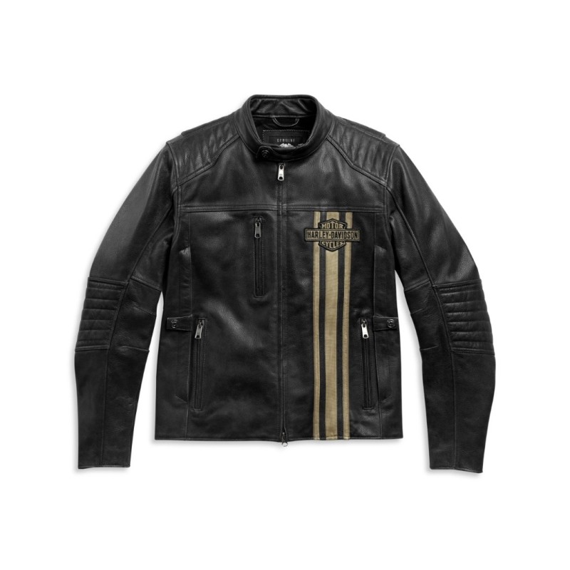 Men's H-D Triple Vent Passing Link II Leather Jacket In Stock Size XXL