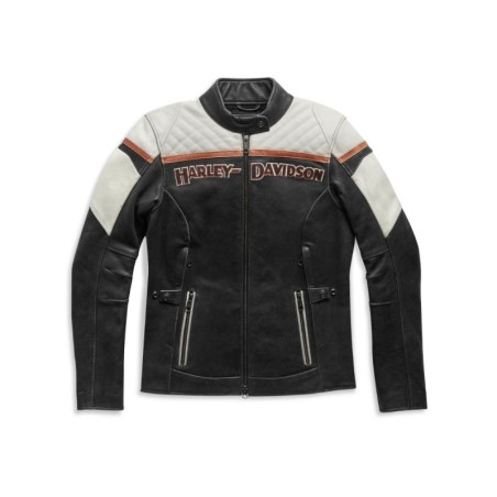 Women's H-D Triple Vent Miss Enthusiast II Leather Riding Jacket