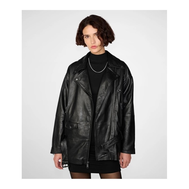 Kennedi Oversized Moto Jacket black In Stock Size L