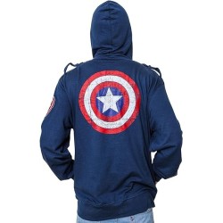 Marvel Captain America Patch Shield Jacket Hoodie In Stock Size XXL