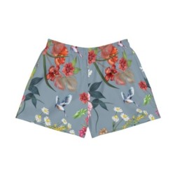 Women's Premium Floral Shorts- Blue In Stock Size XS