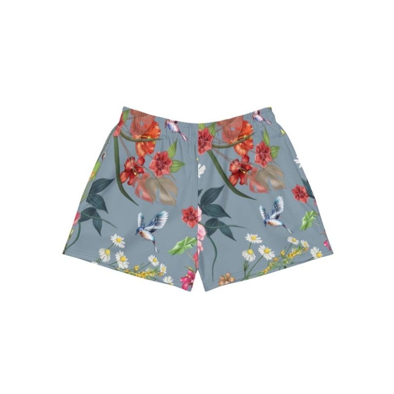 Women's Premium Floral Shorts- Blue In Stock Size XS