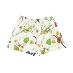 Women's Premium Floral Shorts- White In Stock Size M