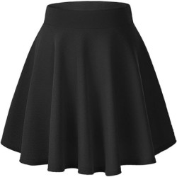 Urban CoCo Women's Versatile  Casual Mini Skater Skirt,In Stock Size M