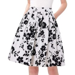 Taydey A-Line Pleated Vintage Skirts for Women,In Stock Size M