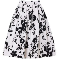 Taydey A-Line Pleated Vintage Skirts for Women,In Stock Size M